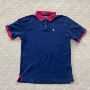 Psycho Bunny Space Blue Polo with Pink Trim Men’s Size 8(XXL)